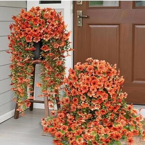 29" Artificial Hanging Flowers Potted Plants - 2 Set for Outdoor decorations
